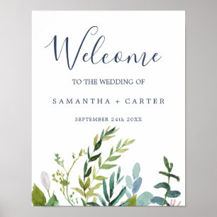 Póster Boda De Bienvenida De Verdor De Verano