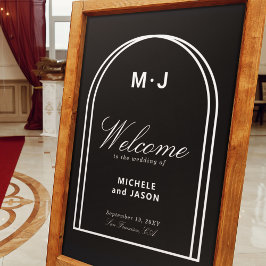 Póster Boda de bienvenida del Arco de la Moda Blanca mini