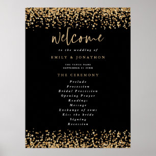 Póster Boda de bienvenida del programa Gold Purpurina des