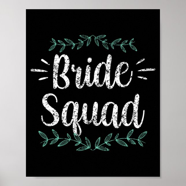 Póster Boda de Bride Fiesta Bachelorette Cute (Frente)