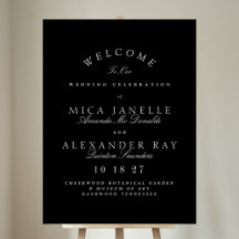 Boda de caligrafía elegante del clásico blanco y n