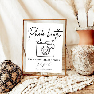 Póster Boda de caligrafía minimalista - Rótulo de cuerpo