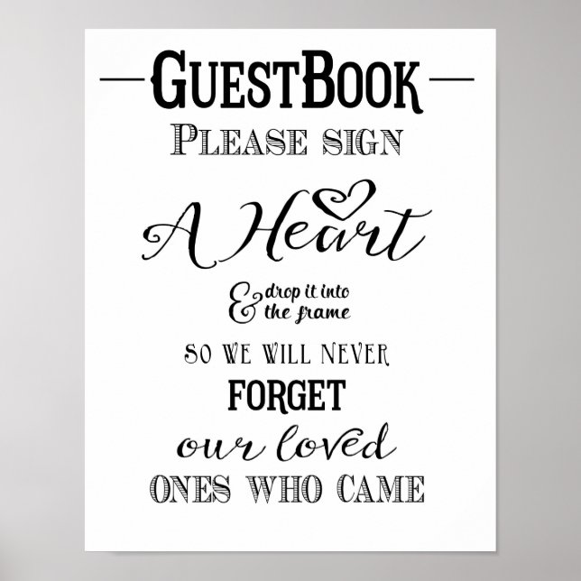 Póster Boda de caligrafía moderna signo de escritura libr (Frente)