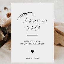 Boda De Caligrafía Para Tener Y Sostener Rótulo De