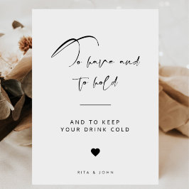 Póster Boda De Caligrafía Para Tener Y Sostener Rótulo De