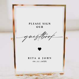 Póster Boda de caligrafía, por favor, Rótulo nuestro Rótu