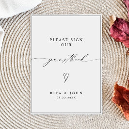 Póster Boda de caligrafía, por favor, Rótulo nuestro Rótu