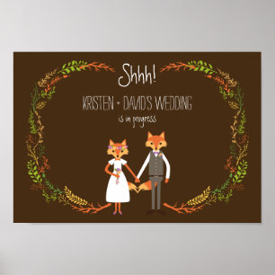 Póster Boda de caprichos de madera en curso