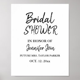 Póster Boda de cobre elegante clásico espuma de ducha de 