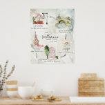 Póster Boda de color de agua Memoria Keepsake Poster<br><div class="desc">Arte mural personalizado que a la nueva pareja le encantará absolutamente. Con impresionantes escenas de acuarela que muestran lo más destacado de su historia de amor desde el primer día de la boda. Siempre es un éxito, sin importar el destinatario. Compra hoy ese regalo especial extra! Podemos convertirle en un...</div>