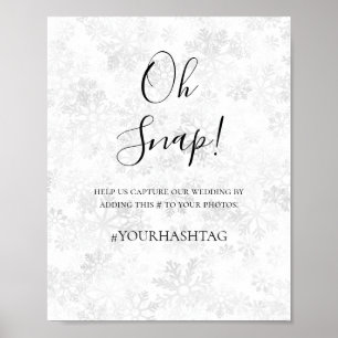 Póster Boda de copo de nieve de invierno
