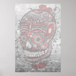Póster Boda de cráneo azucarero Poster de firma invitado