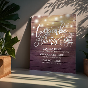 Póster Boda de Cupcake Flavors signo Couple Mason Jar Woo