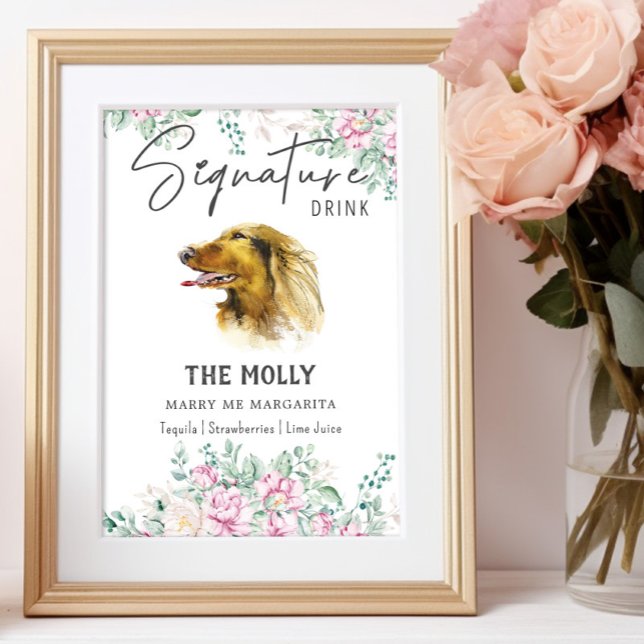 Póster Boda de Dachshund de larga duración Rótulo de bebi (Subido por el creador)