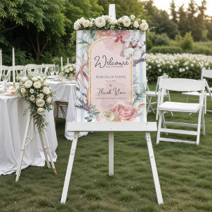Póster Boda de Destino Floral de Orquídea Tropical Bienve