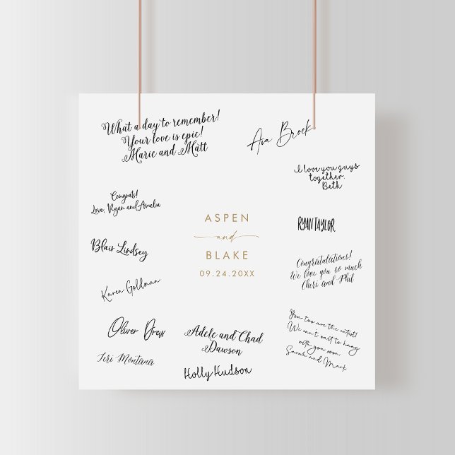 Póster Boda de escritura de oro moderno Poster de firma i (Subido por el creador)