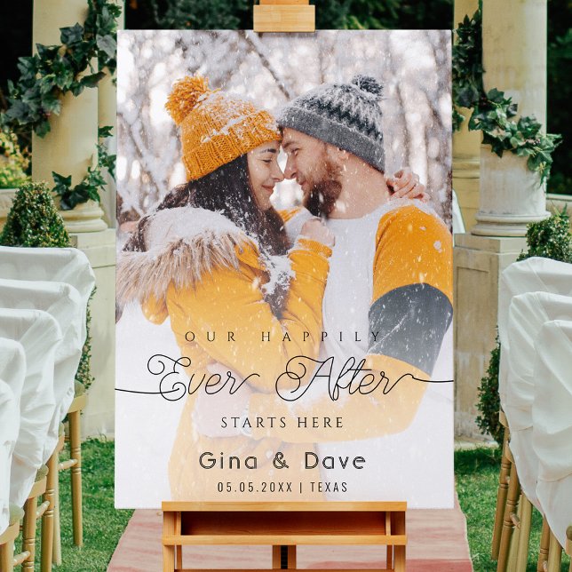 Póster Boda de escritura moderna overlay foto poster de b (Subido por el creador)