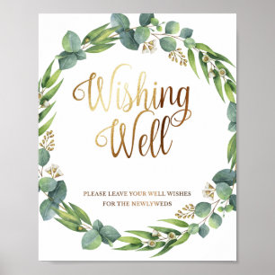 Póster Boda de Eucalyptus firma para los buenos deseos