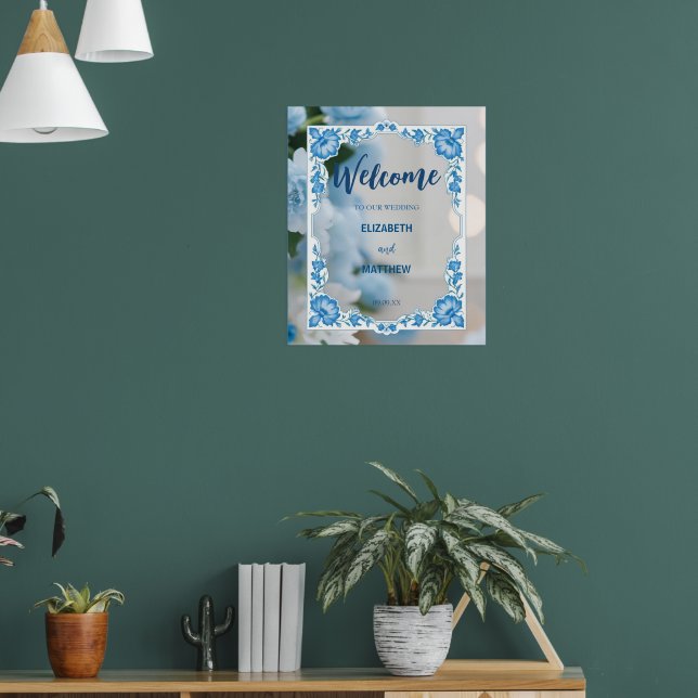 Póster Boda de flores clásicas Minimalistas modernas (Salón 1)