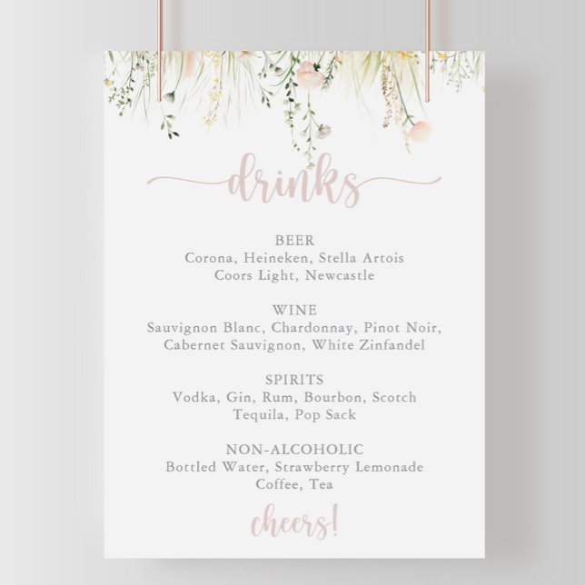 Póster Boda de flores silvestres de la vegetación Boho Be (Subido por el creador)