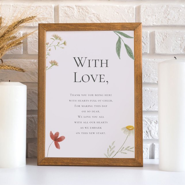 Póster Boda de flores silvestres gracias por asistir (Subido por el creador)