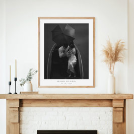 Póster Boda de Foto Personalizada de Recién Casados Parej
