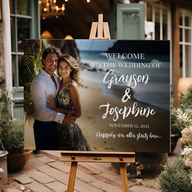 Póster Boda de fotografía cartel de bienvenida caligrafía (Subido por el creador)