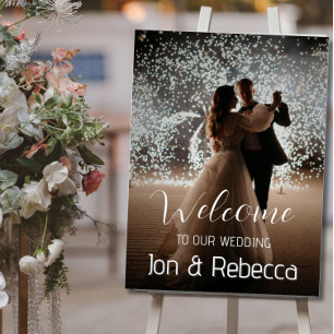 Póster Boda de fotografía personalizado Poster de bienven