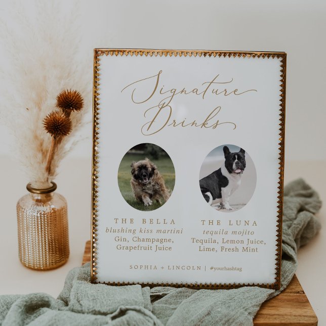 Póster Boda de fotos de perros dorados Delicados Bebidas  (Subido por el creador)