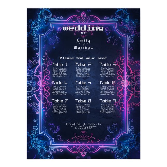Póster Boda de Fusión Ciber-Medieval (Anverso)