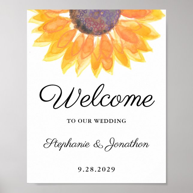 Póster Boda de girasol (Frente)
