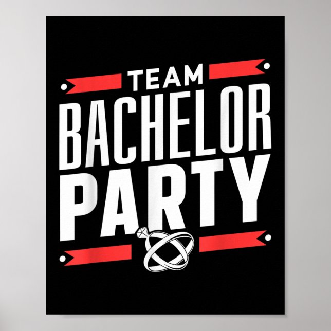 Póster Boda de Groom Bride del partido del bachiller del  (Frente)