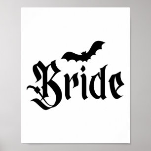 Póster Boda de Halloween Spooky Bride Groom Couple Matchi