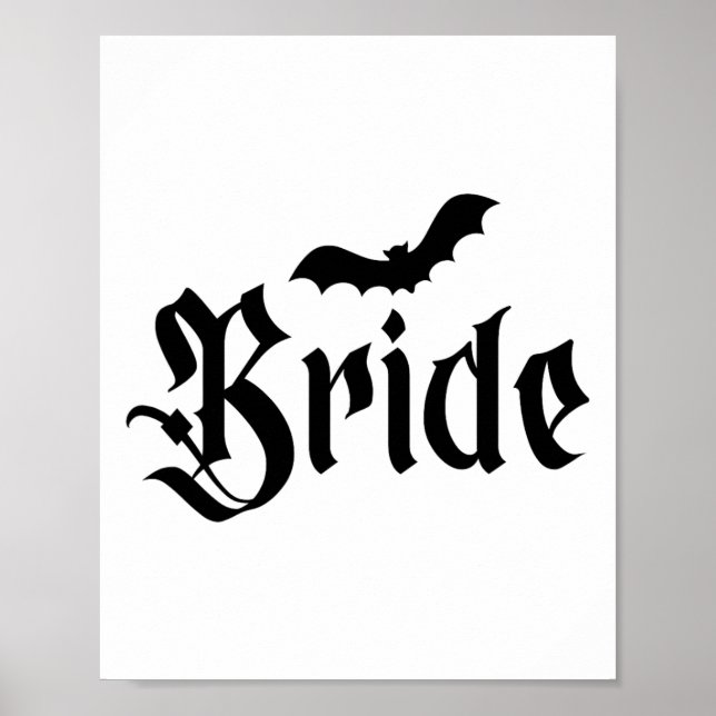 Póster Boda de Halloween Spooky Bride Groom Couple Matchi (Frente)