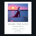 Póster Boda de hashtag de la pareja fotográfica instantán<br><div class="desc">Moderno Poster de Boda de hashtag instantáneo fotográfico. AVISO IMPORTANTE: Este diseño es parte de una colección y tiene otros elementos coordinados que se pueden encontrar en mi tienda. A veces puede ser difícil estealinear y textos o iniciales en los diseños, si es así díganme y lo haré por ustedes....</div>