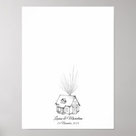 Póster Boda de huellas digitales Dream House