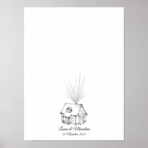 Póster Boda de huellas digitales Dream House