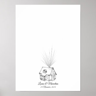 Póster Boda de huellas digitales Dream House