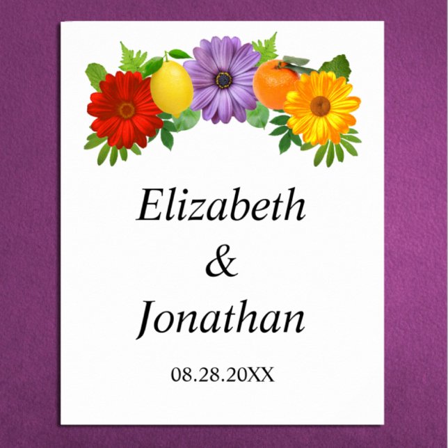Póster Boda de jardín floral de cítricos (Subido por el creador)