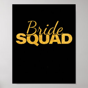 Póster Boda de la Brigada Escuadrón de Bachelorette Party