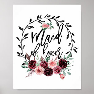 Póster Boda De La Ducha De Honor Bachelorette P