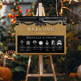 Póster Boda de la Orden Gótica de Oro y Negro de Eventos