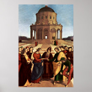 Póster Boda de la Virgen de Raffael