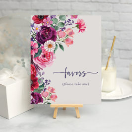 Póster Boda de los favoritos florales en negrita