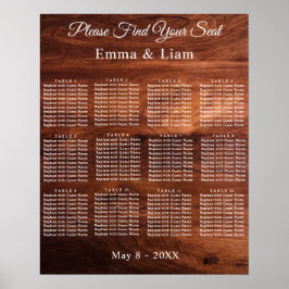 Póster Boda de madera rústica de granero