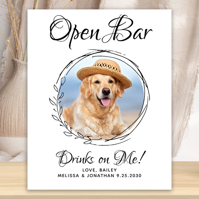 Póster Boda de Mascotas Perro Bar Abierto Foto Personaliz (Subido por el creador)