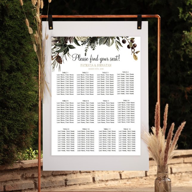 Póster Boda de moda floral elegante de invierno (Subido por el creador)