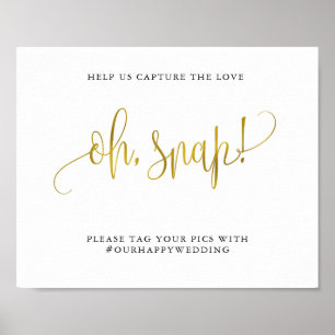 Póster Boda de oro de la tipografía, oh, captura el amor