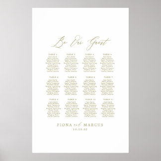 Póster Boda de Oro Sea Nuestro Rótulo De Invitados