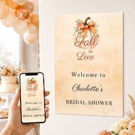Póster Boda de Otoño Calabaza Arco de Bienvenida Despedid